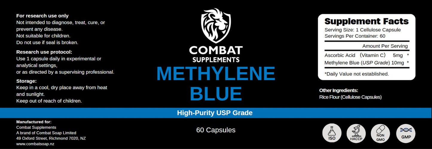 Methylene Blue – High-Purity USP Grade (60 Capsules)
